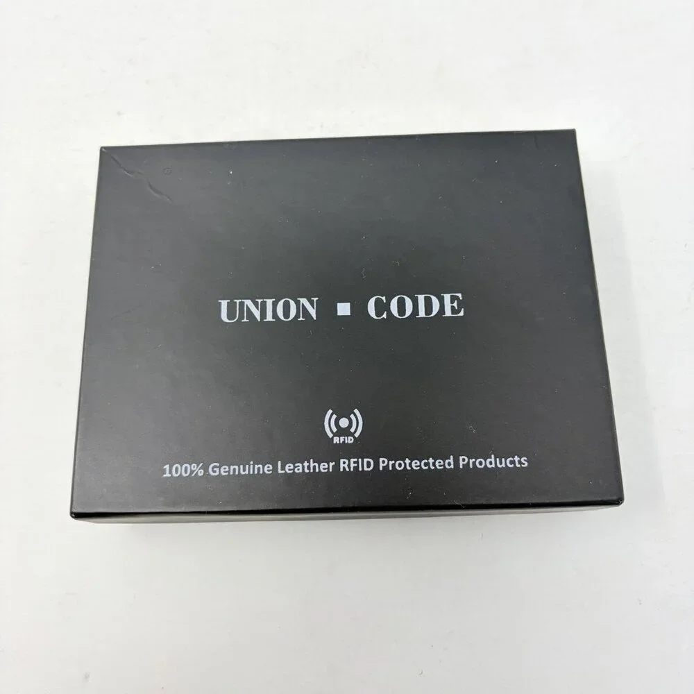 Shop LC Mens Union Code Brown Genuine Leather RFID Protected‎ Slim BiFold Wallet